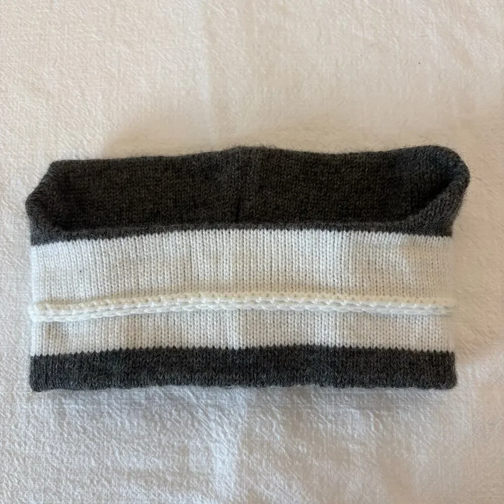 Burton The Cellar Vermont Wool Fair Isle Neck Gaiter Cowl Ski Snowboard Gray